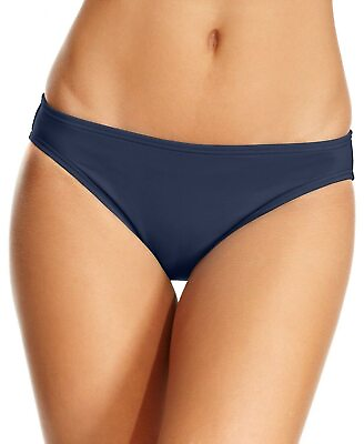 #ad MSRP $54 Michael Kors Women Classic Bikini Bottoms Navy Size Large $11.03