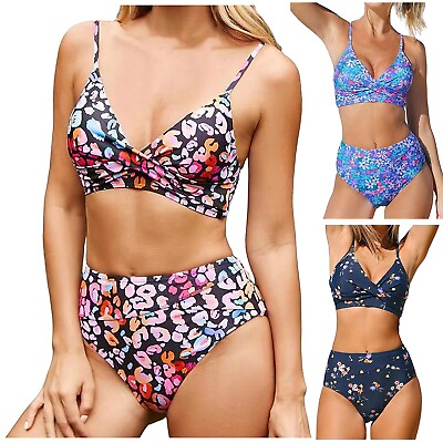 #ad #ad Bikini Tops for Women Push up Two Piece Fast Dry Stretch Summer Holiday Wear $10.99