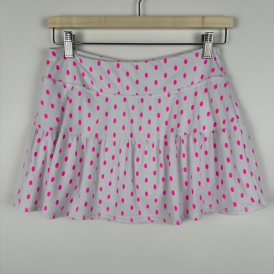 #ad Lilly Pulitzer Luxletic Gardenia Skort Skirt Polka Dot Pink Womens Small S * $29.99