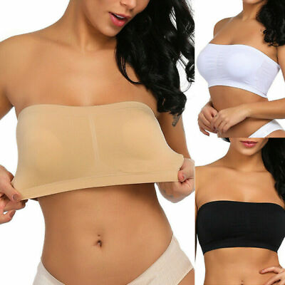 #ad #ad S 6XL Removable Padded Bandeau Tube Bra Top Plus Size Stretchy Strapless $11.18