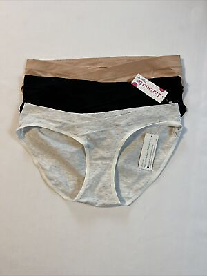 #ad womens panties 3 pair bikini crossover front size M $9.99