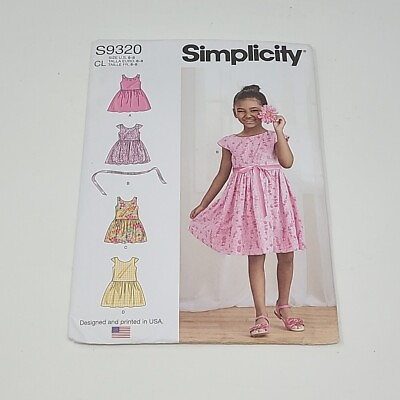 #ad #ad Simplicity S9320 Gathered Skirt Dresses w Lined Bodice Sz 6 8 UNCUT $5.99