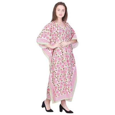 #ad Women#x27;s Kaftan Tunic Caftan Free Size Long Maxi Party Dress for Loungewear $40.00