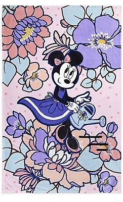 #ad Disney Vera Bradley Minnie Mouse Garden Party 50quot; x 80quot; Plush Throw Blanket NWT $78.95