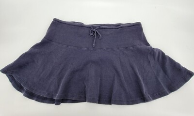 #ad Juniors Size XL Big Flirt Navy Blue Strech Micro Mini Skirt Y2K $29.97