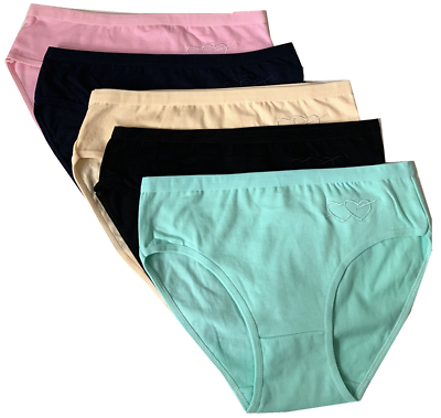 #ad Lot 5 Women Bikini Panties Brief Floral Hipster Cotton Underwear #6680 $10.99