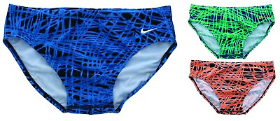 #ad Nike Men#x27;s Swim Brief Blaze Performance Poly Swimwear Swimsuit NESS6020 MSRP $46 $19.99