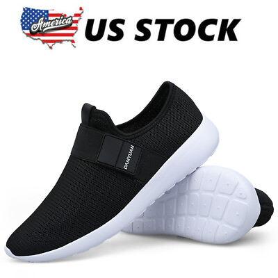 Men#x27;s Running Casual Slip on Sneakers Lightweitht Tennis Walking Athletic Shoes $20.23