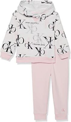 Calvin Klein Big Girls White amp; Pink 2pc Jogger Set Size 7 8 10 12 $29.99
