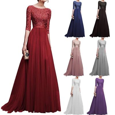 #ad Women Formal Wedding Bridesmaid Long Evening Party Prom Ball Gown Cocktail Dress $31.50