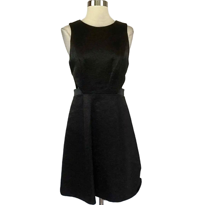 #ad Halston Heritage Women#x27;s Cocktail Size 6 Dress Black Cutout Fit and Flare $49.99