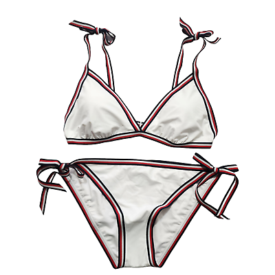 #ad Tommy Hilfiger Womens Triangle Bikini Swim Set XXL $49.89
