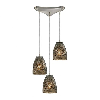 #ad 3 Light Triangular Pendant in Transitional Style with Boho and Eclectic $631.36