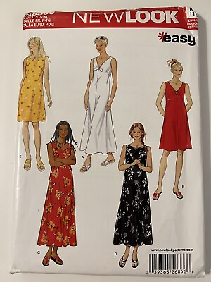 New Look Sewing Pattern #6866 Sleeveless Maxi Dress Size S XL UC amp; FF $13.98