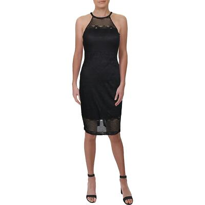 #ad Guess Womens Black Illusion Floral Party Cocktail Dress 16 BHFO 4041 $23.99