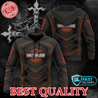 SALE Hoodie Harley Davidson Orange Logo Limited Edition Best Price S 5XL $42.90