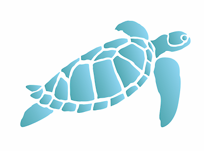 Turtle STENCIL Sea Life Ocean Sand Beach DIY Reversible Art Craft Signs Reusable $11.95