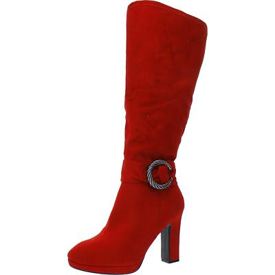 #ad Impo Womens Ovdia Faux Suede Wide Calf Zip Up Mid Calf Boots Shoes BHFO 9379 $25.99