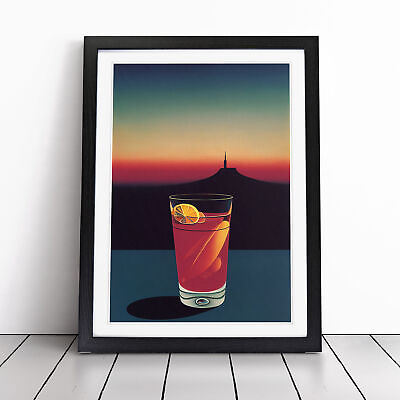 #ad Cocktail At Night Wall Art Print Framed Canvas Picture Poster Home Decor GBP 18.95