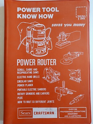 #ad Sears Craftsman Power Router Power Tool Know How 92949 Orange Cover Manual 1977 $7.99