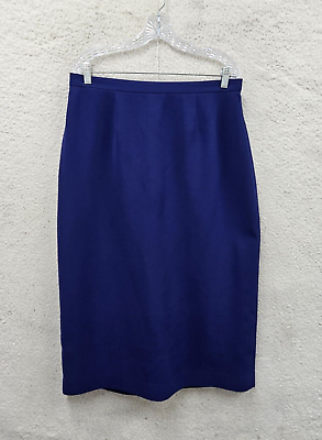 #ad Jones Studio Separates Women Skirt 14W Blue 100% Polyester Straight Pencil Fit $13.49