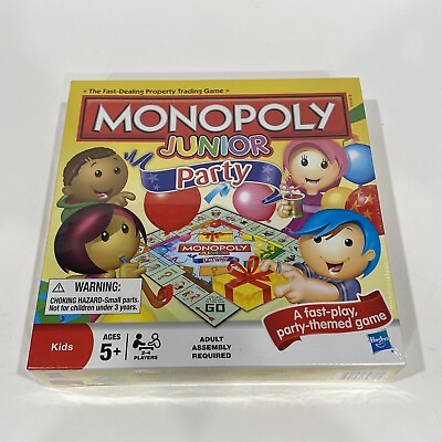 Monopoly Junior Party 2011 Edition Property Themed Board Game Sealed Brand New $14.99