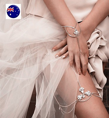 #ad Women Boho Bride wedding Shorts#x27; thigh leg body chain anklet metallic jewellery AU $10.50