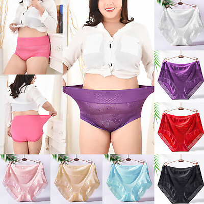 #ad Womens Plus Size Underwear Cotton Bikini Panties Lace Soft Hipster Panty Ladies $3.44