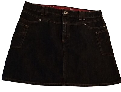 #ad Dolce Gabbana Jean Mini Skirt Size 32 EUC VINTAGE STREETWEAR SKATER $65.00