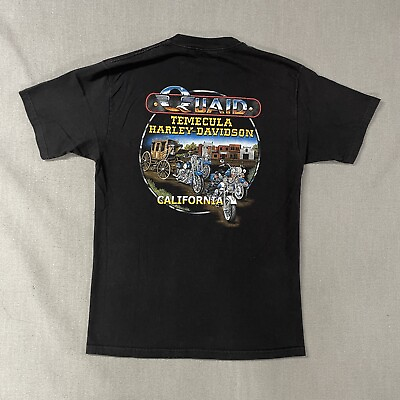 #ad California HARLEY DAVIDSON TEMECULA Quaid Shirt L 100% Cotton USA Hanes Beefy T $21.99
