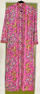 #ad 70#x27;S Vtg Perfection Fit By Roxanne Mod Psychedelic Swimsuit Coverup Robe USA $110.00