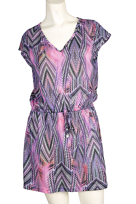 #ad #ad CIA MARITIMA Pink Purple Cover Up Tunic Beach Dress Size S $9.99