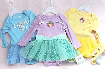 Disney Baby Princess Dresses Beauty Belle Little Mermaid Ariel Cinderella Sets $27.00