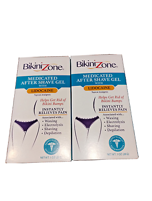 Bikini Zone Medicated After Shave Gel to soothe Bikini Bumps 1 oz 2 Pack $20.00