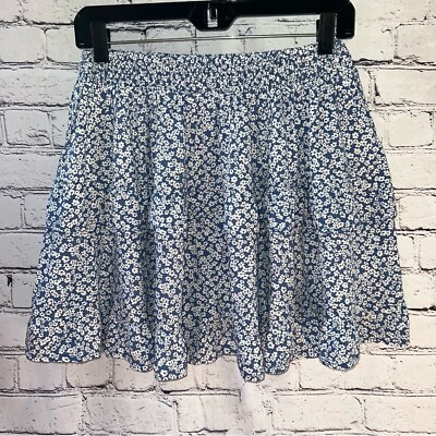 #ad Princess Polly Women’s Blue Ditsy Floral Mini Tiered Skirt with Smocked Waist $19.00