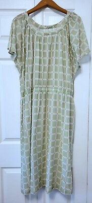 #ad Vintage Summer Dress Lightweight Sheer Green Woman#x27;s XL ? Handmade No Tags $16.50