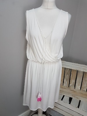 #ad ELEGANT DESIGNS WHITE BEACH DRESS 80 GBP 10.49