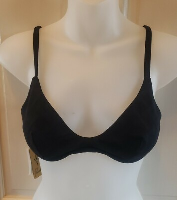 #ad Pursuit Padded Bikini Top Black Size Small New With Tags USA Top Quality $9.50