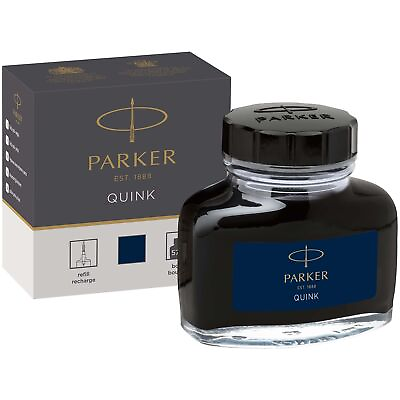 #ad PARKER QUINK Ink Bottle Blue Black 57 ml $12.62