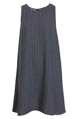 Halogen Nordstrom Size S Small A line Dress In Navy Ivory Dots NWT Msrp $59 $20.99